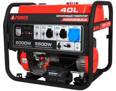 Бензиновый генератор A-iPower A6000EAX с электростартером 